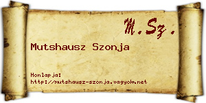 Mutshausz Szonja névjegykártya